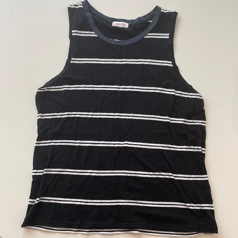 Goldie Tipped Ringer Tank top